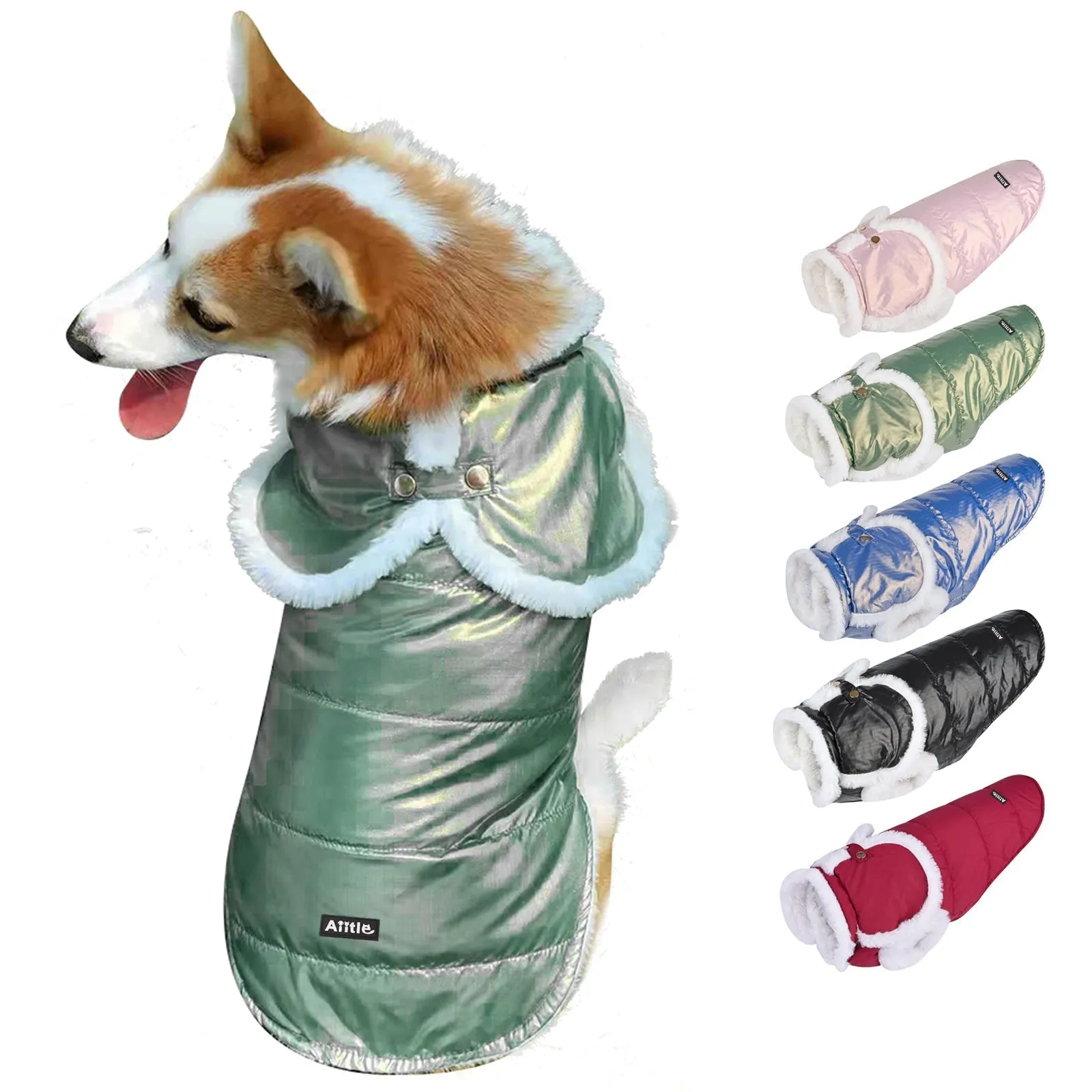 Aiitle Waterproof Cozy Dog Winter Coat Pink
