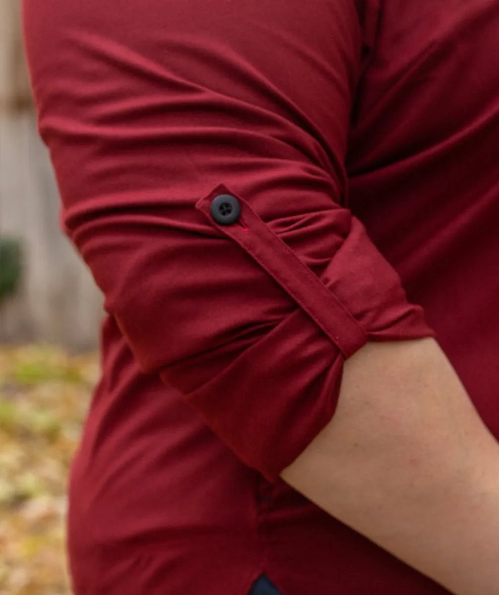 Alpine Parrot Bristlecone Flannel Womens Shirt Dessert Red Plus Sizes 1-4