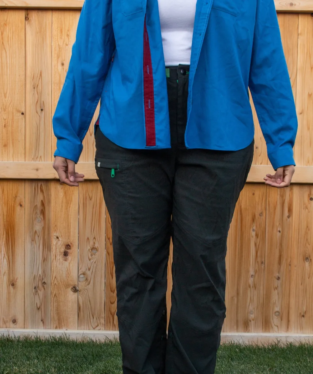 Alpine Parrot Bristlecone Flannel Womens Shirt Geyser Blue Plus Sizes 1-4