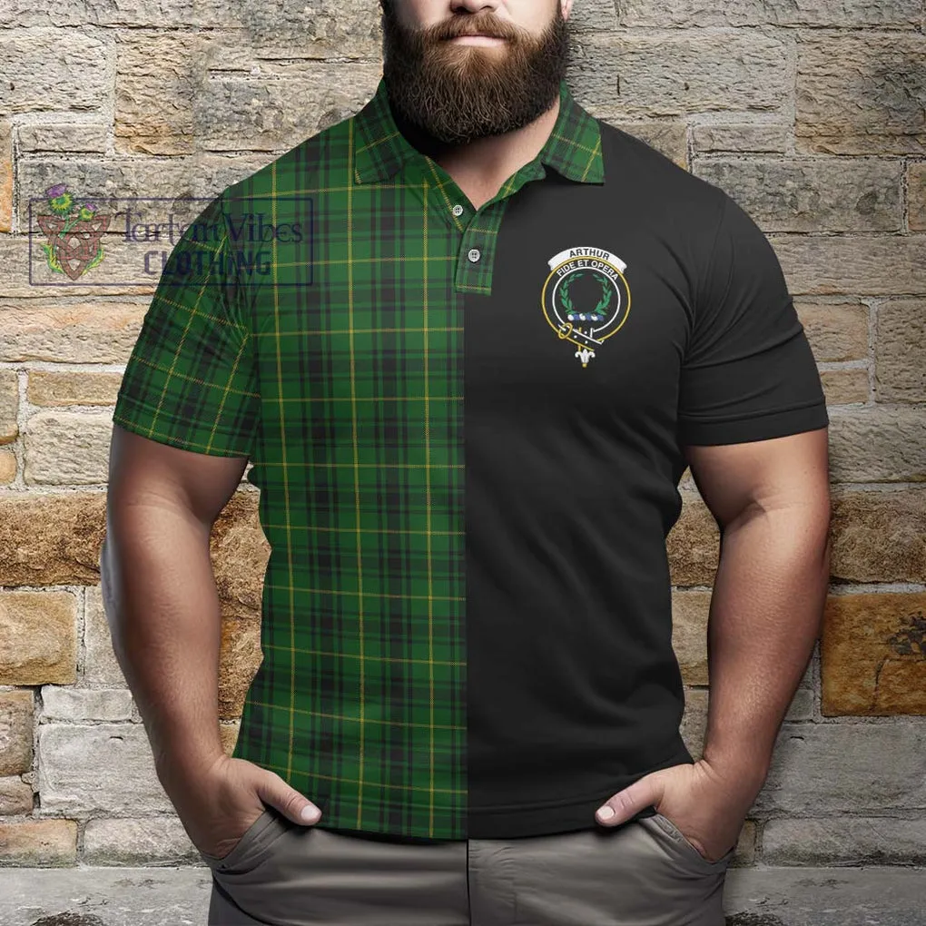 Arthur Tartan Polo Shirt with Family Crest and Half Of Me Style