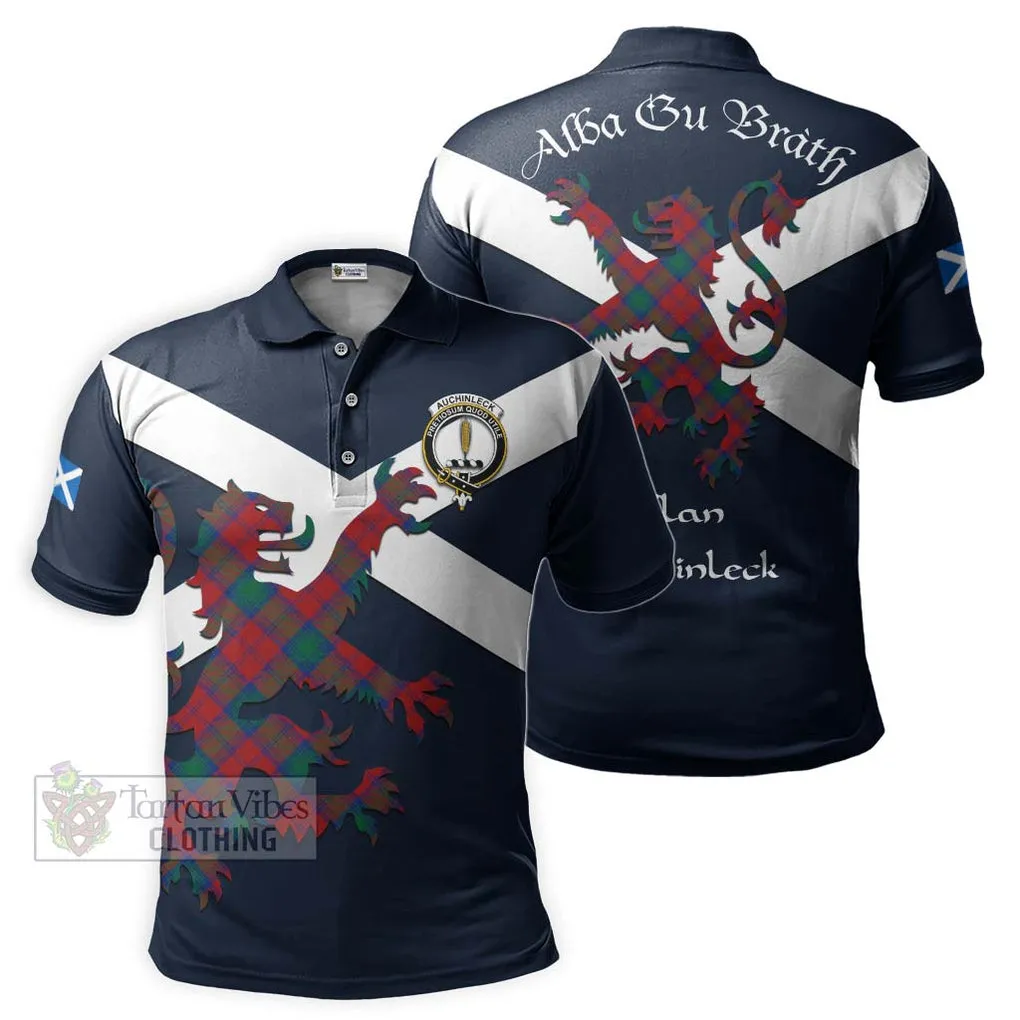 Auchinleck (Affleck) Tartan Lion Rampant Polo Shirt Proudly Display Your Heritage with Alba Gu Brath and Clan Name