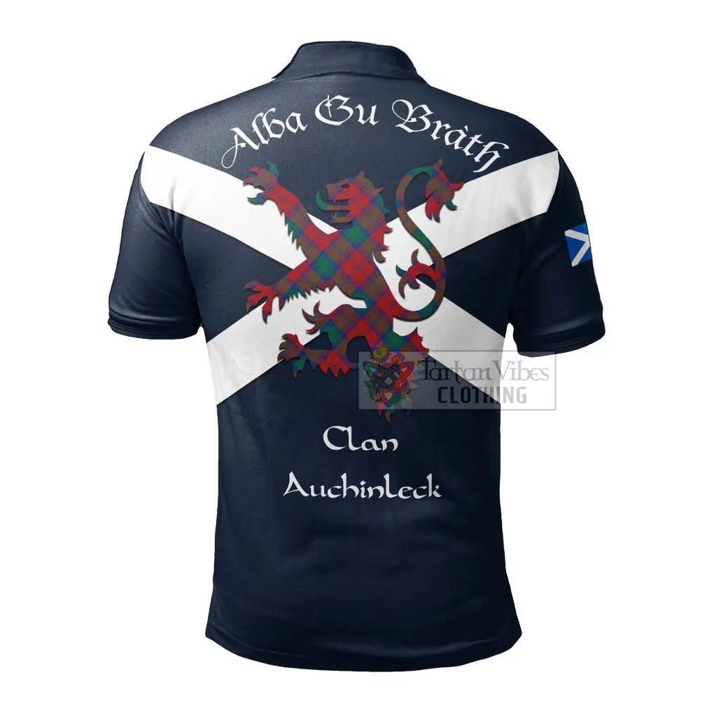Auchinleck (Affleck) Tartan Lion Rampant Polo Shirt Proudly Display Your Heritage with Alba Gu Brath and Clan Name