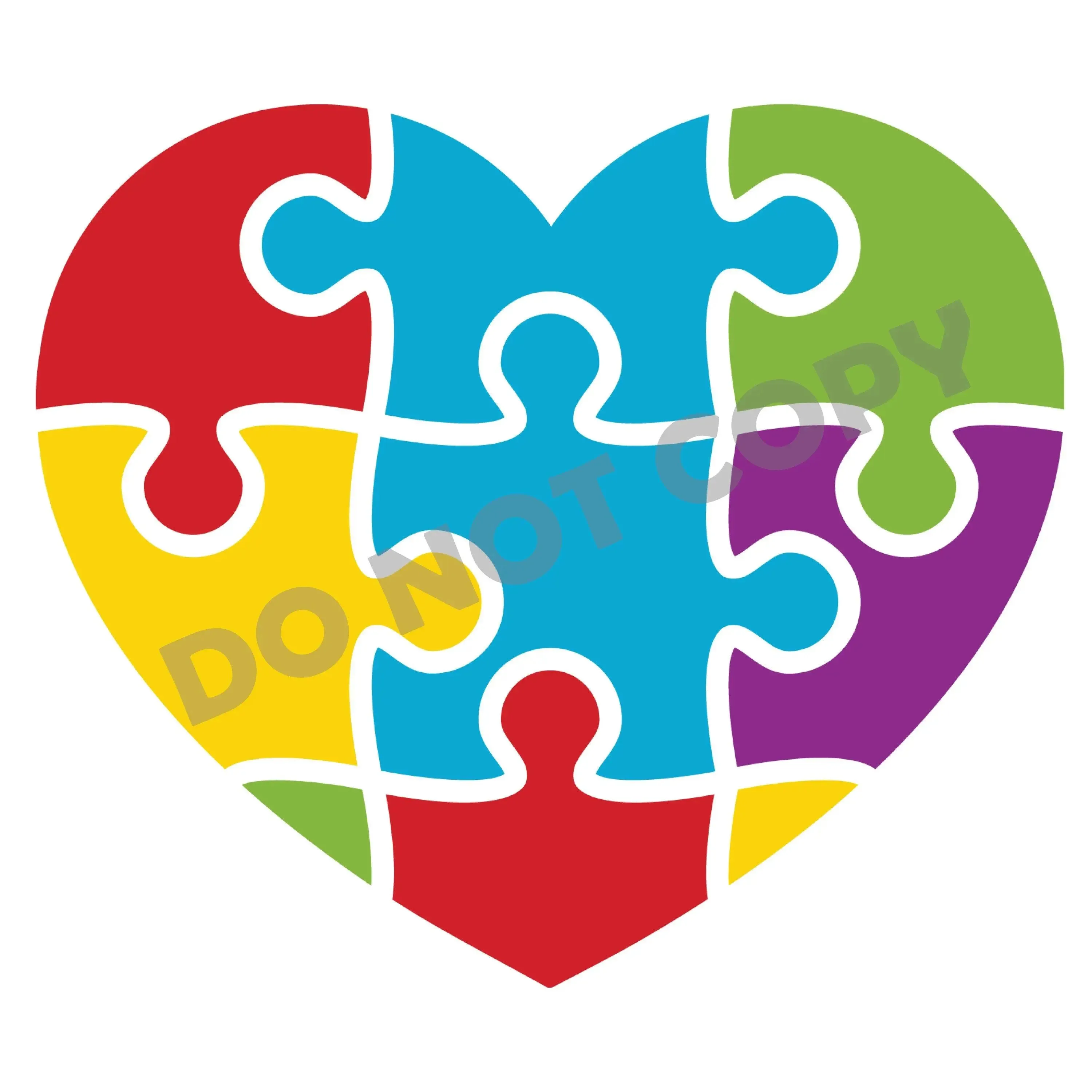 Autism Heart Puzzle - DTF Transfer