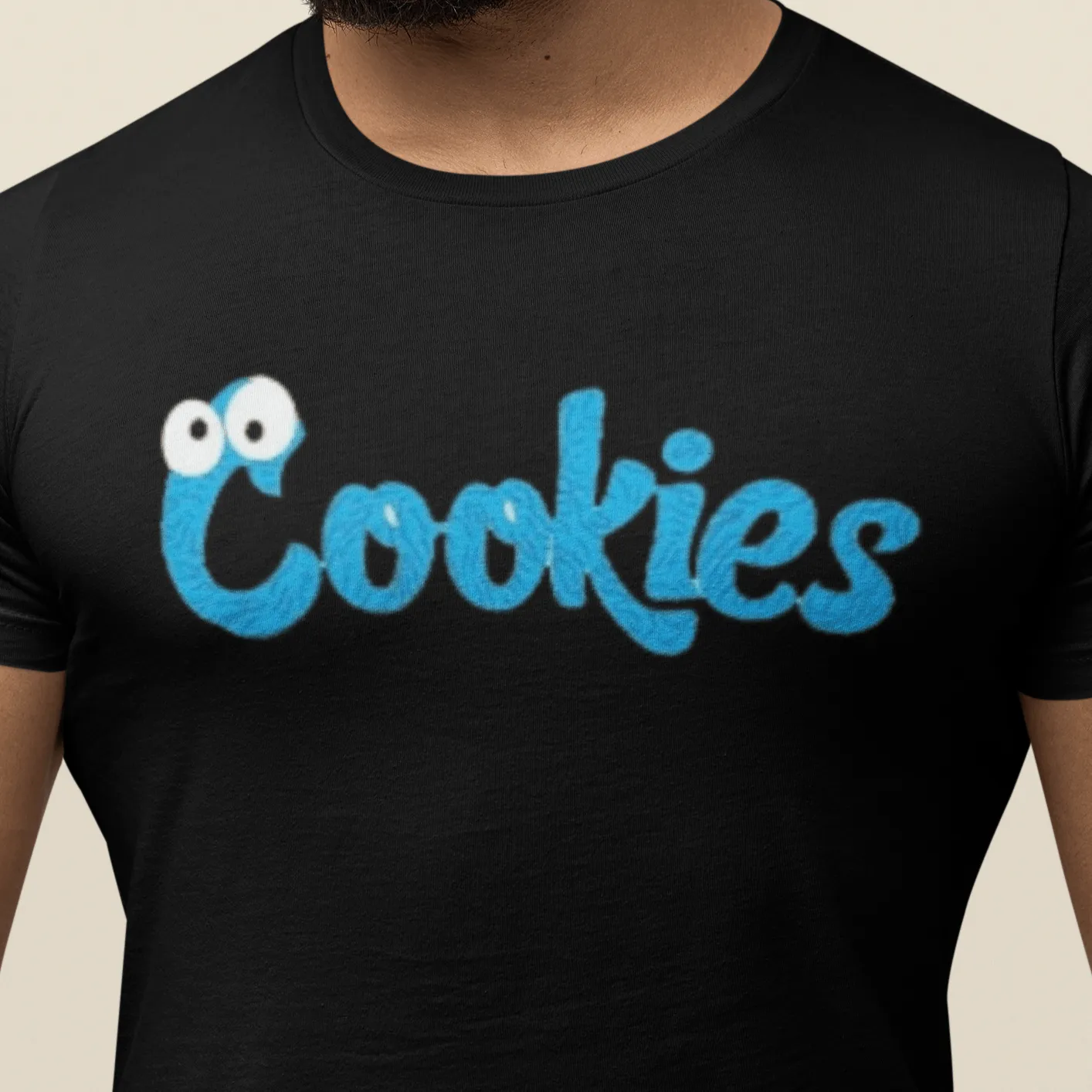 Blue Cookies T-shirt 100% Ultra Soft Cotton Crew Neck Unisex Top