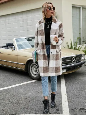 BUFFALO PLAID TEDDY COAT