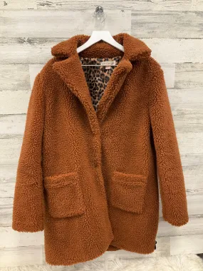 Coat Faux Fur & Sherpa By Band Of Gypsies In Orange, Size: L