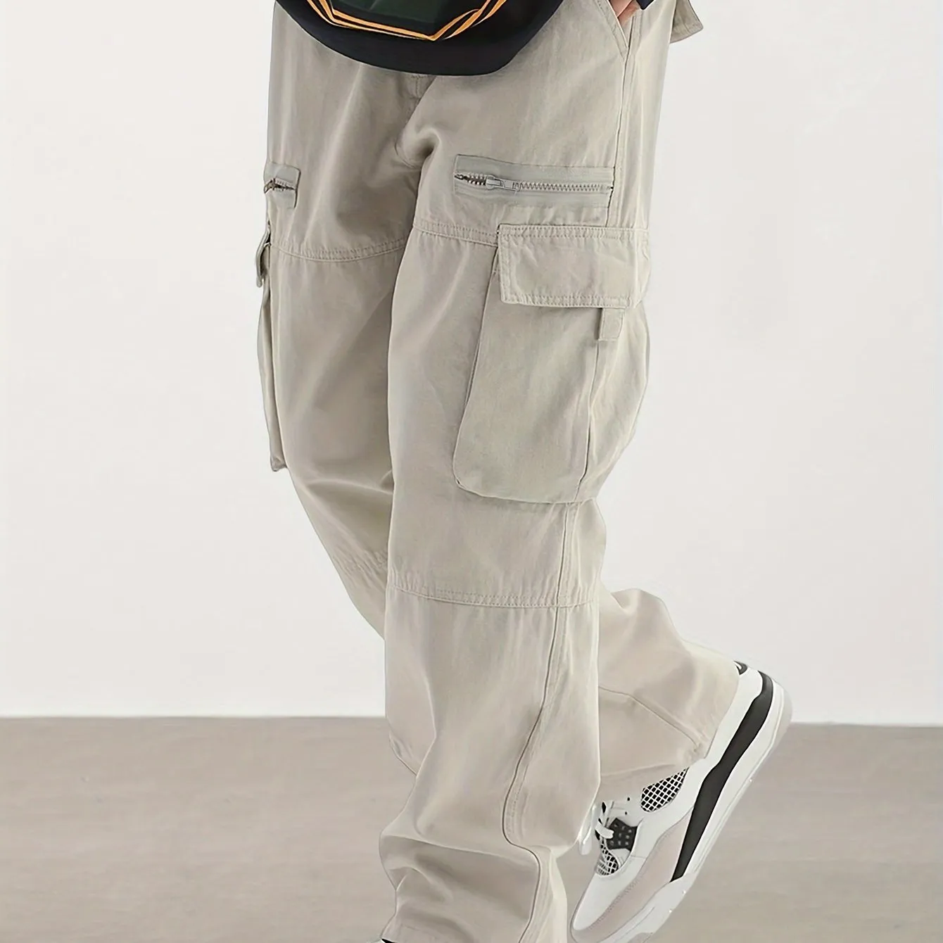 Comfortable Relaxed Fit Men's Casual Drawstring Overalls - Multi-Pocket Design with Stylish Flap Pockets, Perfect for Outdoor Activities and Daily Wear - Soft, Breathable, and Fashionable
