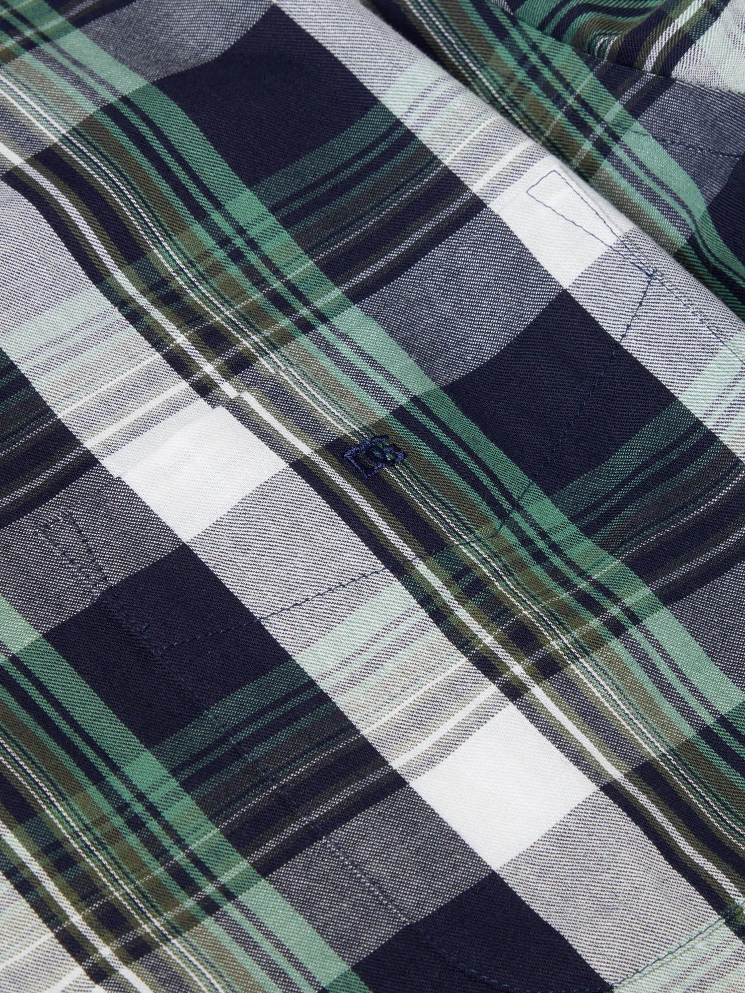 Daniel Grahame Checkered Long Sleeve Casual Shirt - Navy/Green