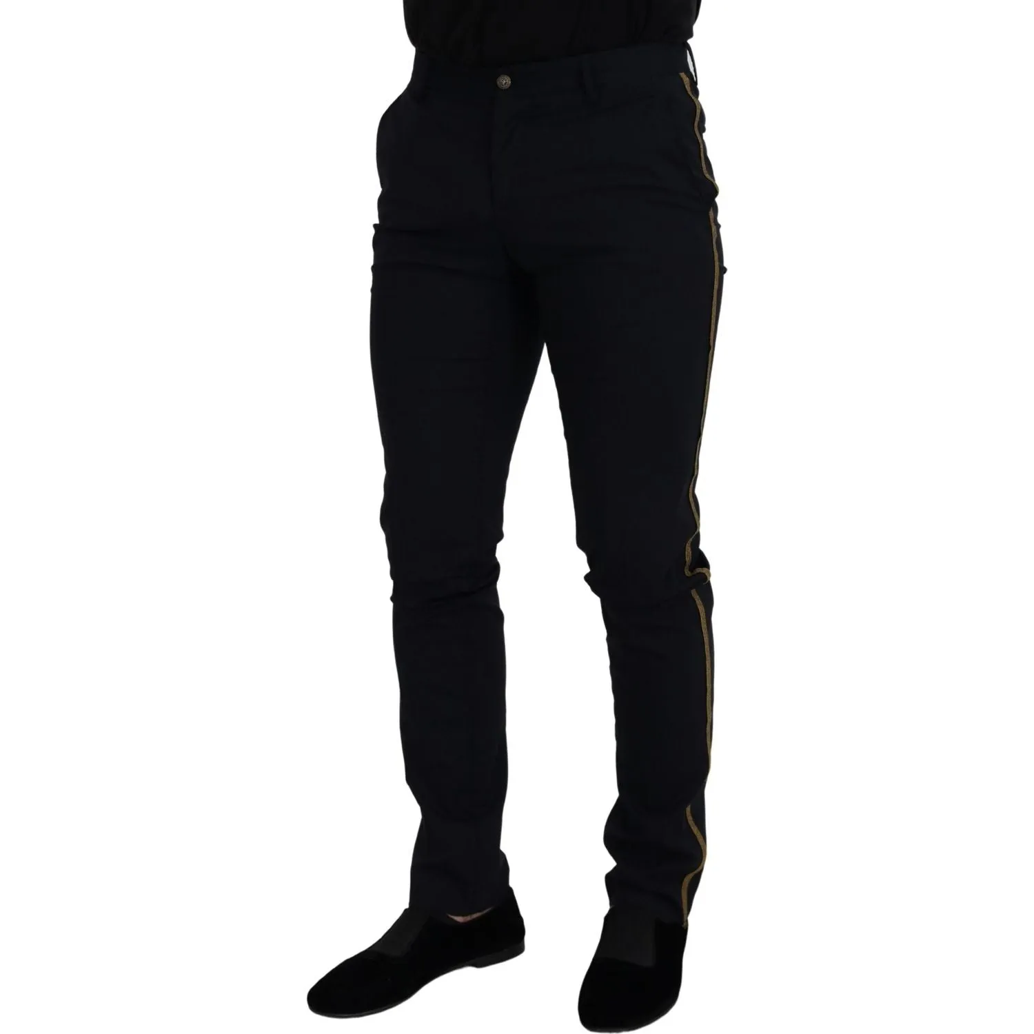 Dolce & Gabbana Elegant Black Wool-Blend Trousers