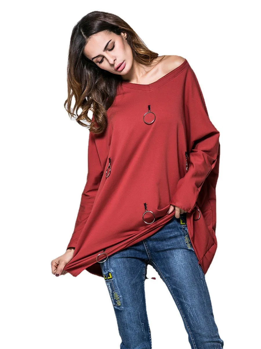 Fashion Solid Color Casual T-Shirt Women Wholesale