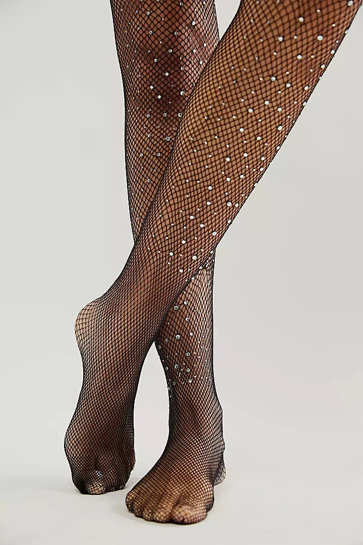 GLITTER FISHNET TIGHT