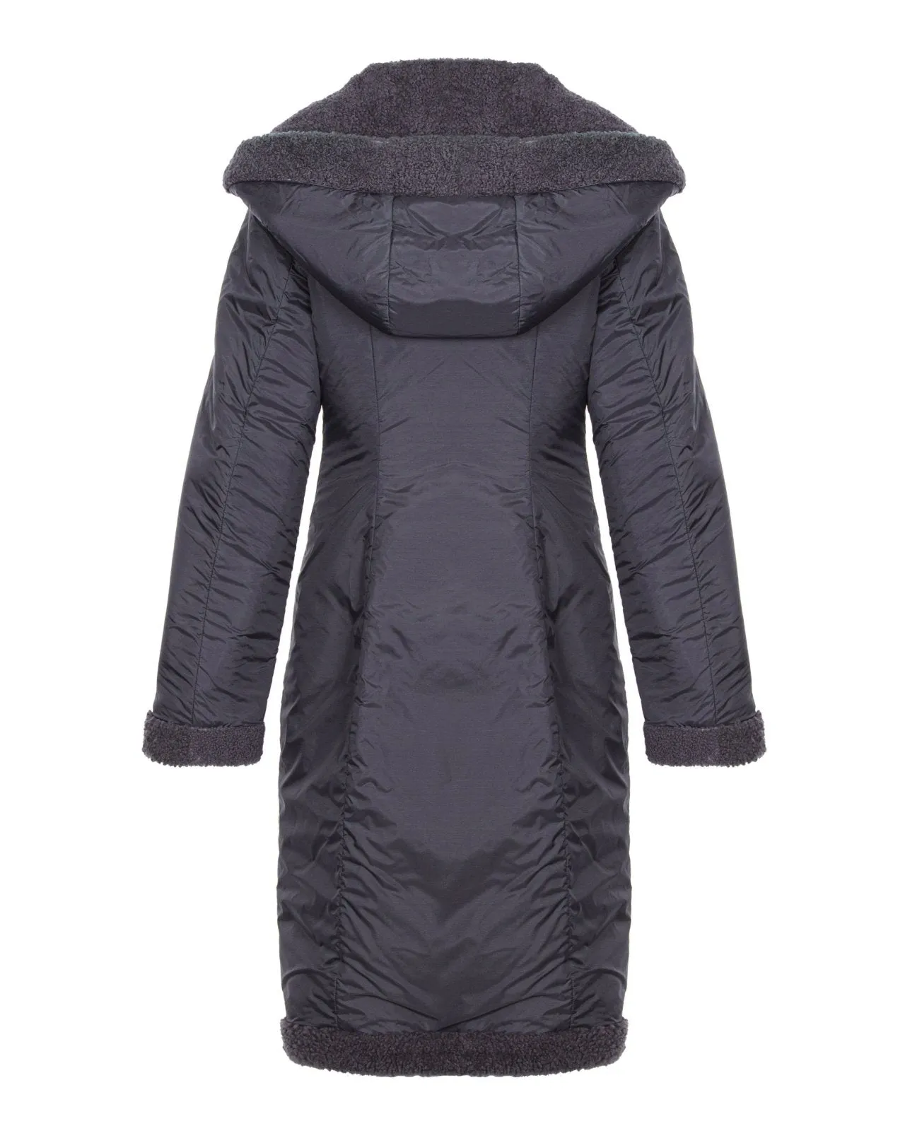 Grey Long Fur Coat