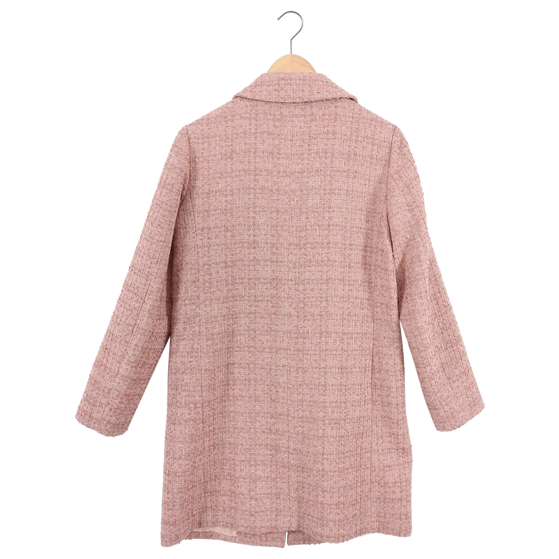 Herno Pink Quartz Tweed Spring Coat - IT42 / USA 6