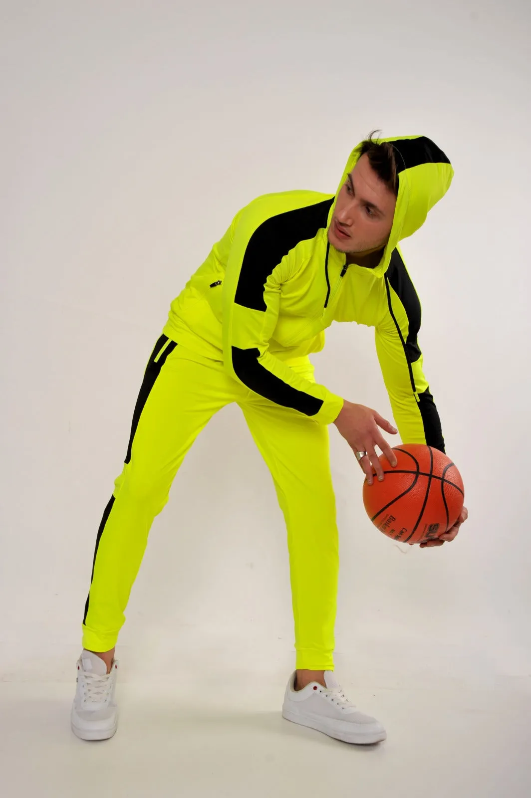 Highlight Neon Tracksuit With Black Gradient Set (2pcs)
