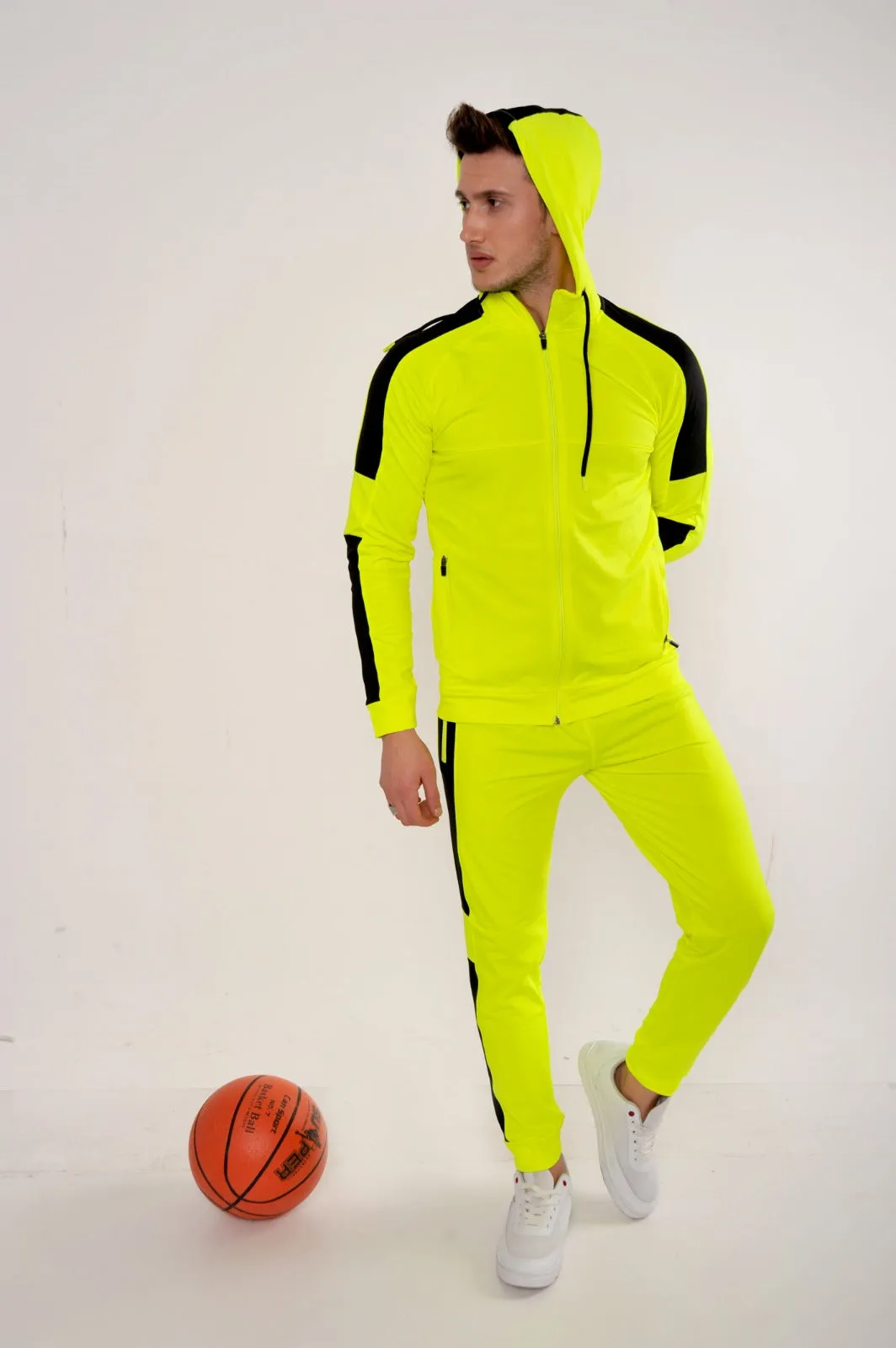 Highlight Neon Tracksuit With Black Gradient Set (2pcs)