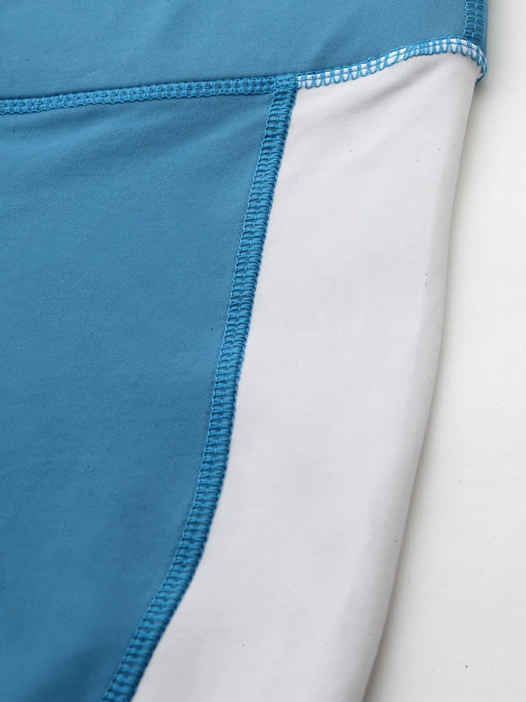 JUMP USA Men Teal & White Rapid Dry-Fit Antimicrobial Running Tights