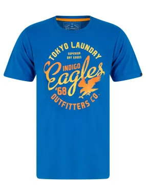Kalida Motif Cotton Jersey T-Shirt in Jet Blue - Tokyo Laundry