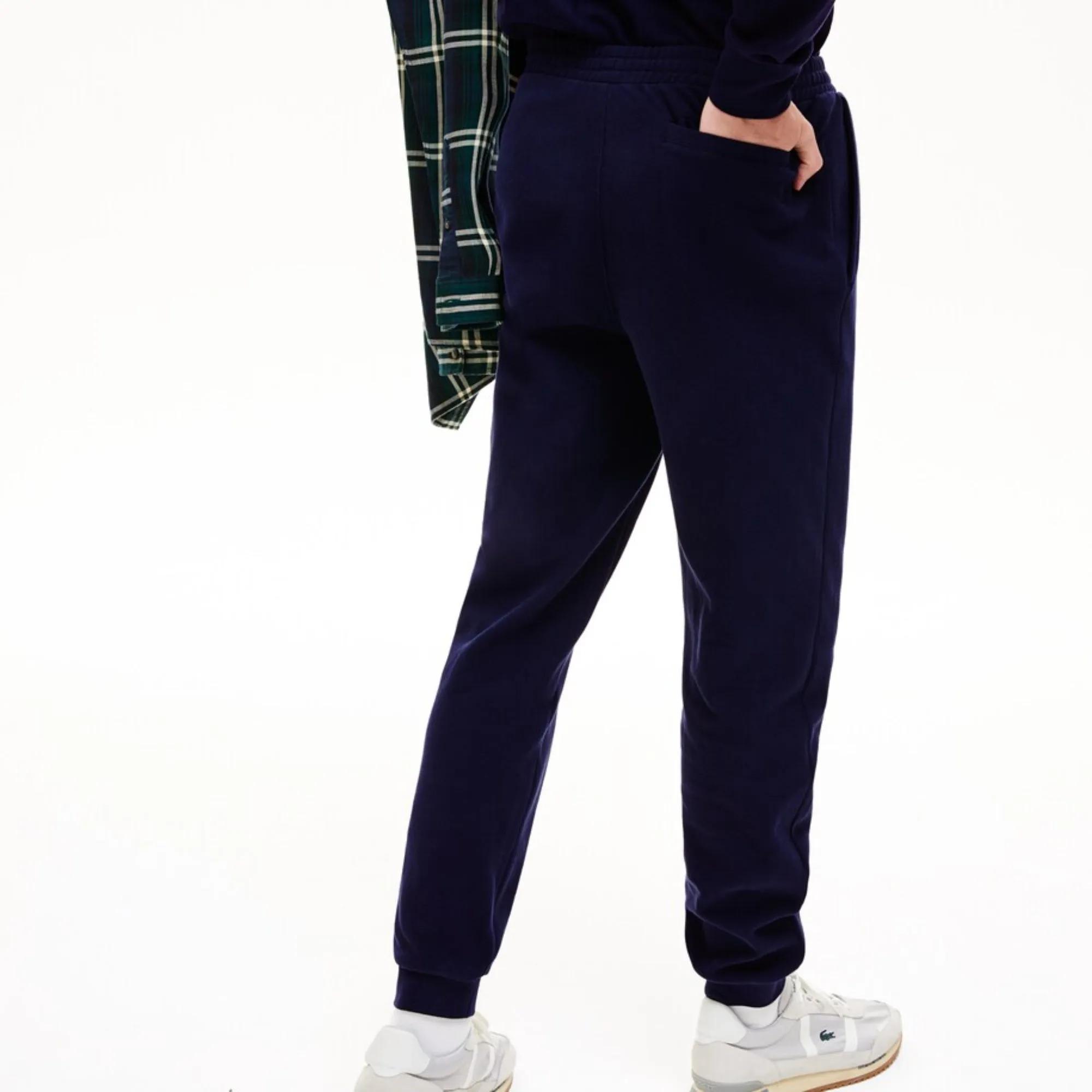 Lacoste Men'S Elasticized Waistband Piqué Fleece Sweatpants - Sinople