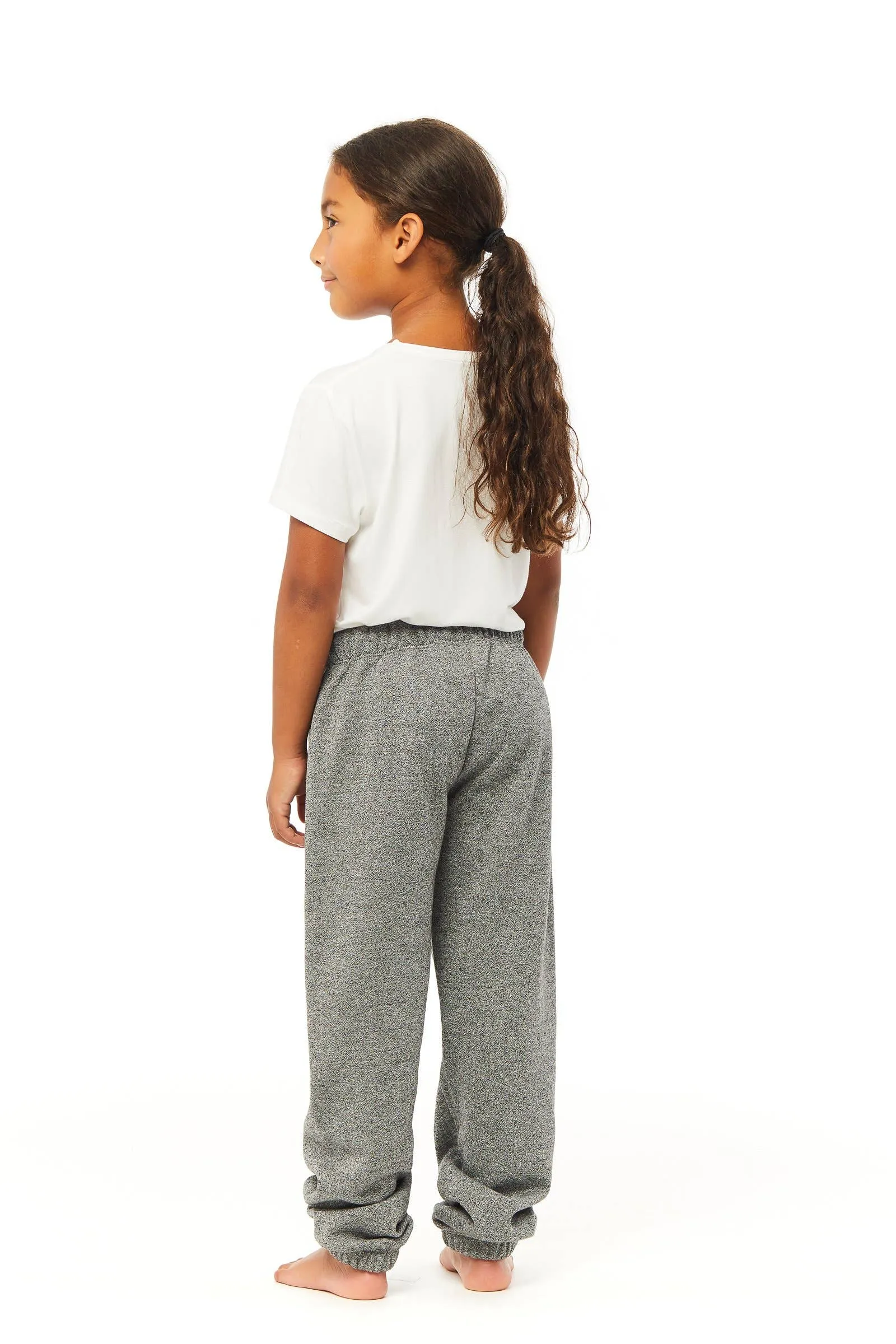 Lazypants - Niki kids fleece sweatpants in granite