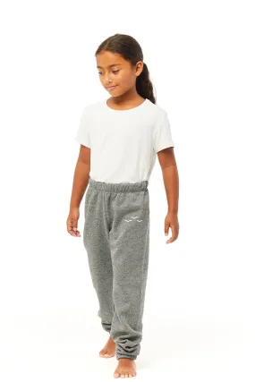 Lazypants - Niki kids fleece sweatpants in granite