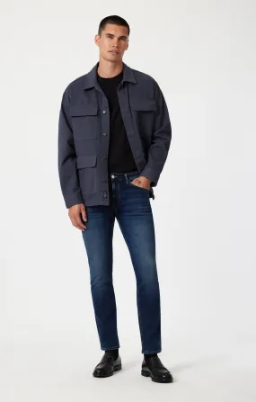 MARCUS SLIM STRAIGHT LEG IN DEEP BRUSHED FEATHER BLUE