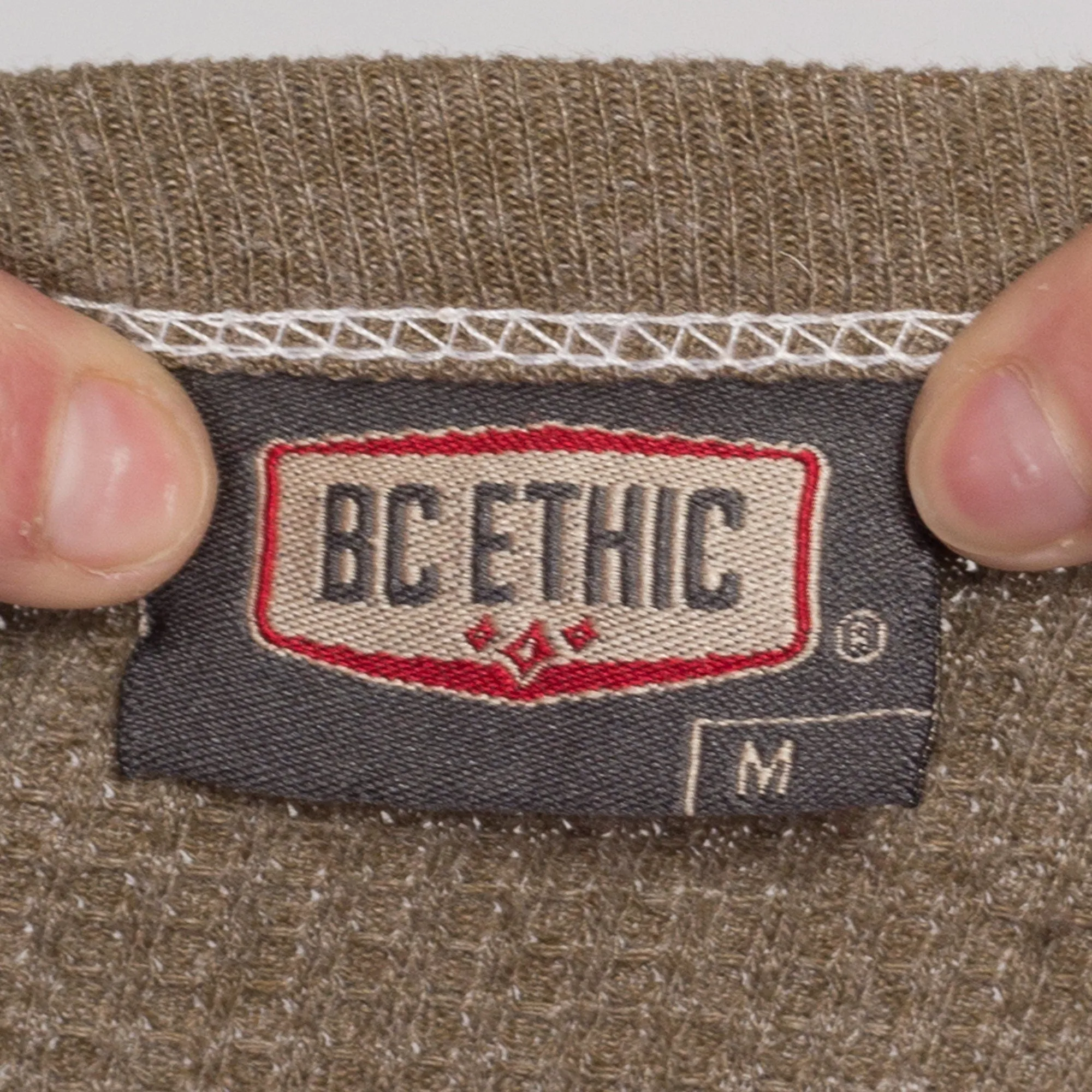Medium 90s "Keep On Truck'n" Brown Waffle Knit Shirt
