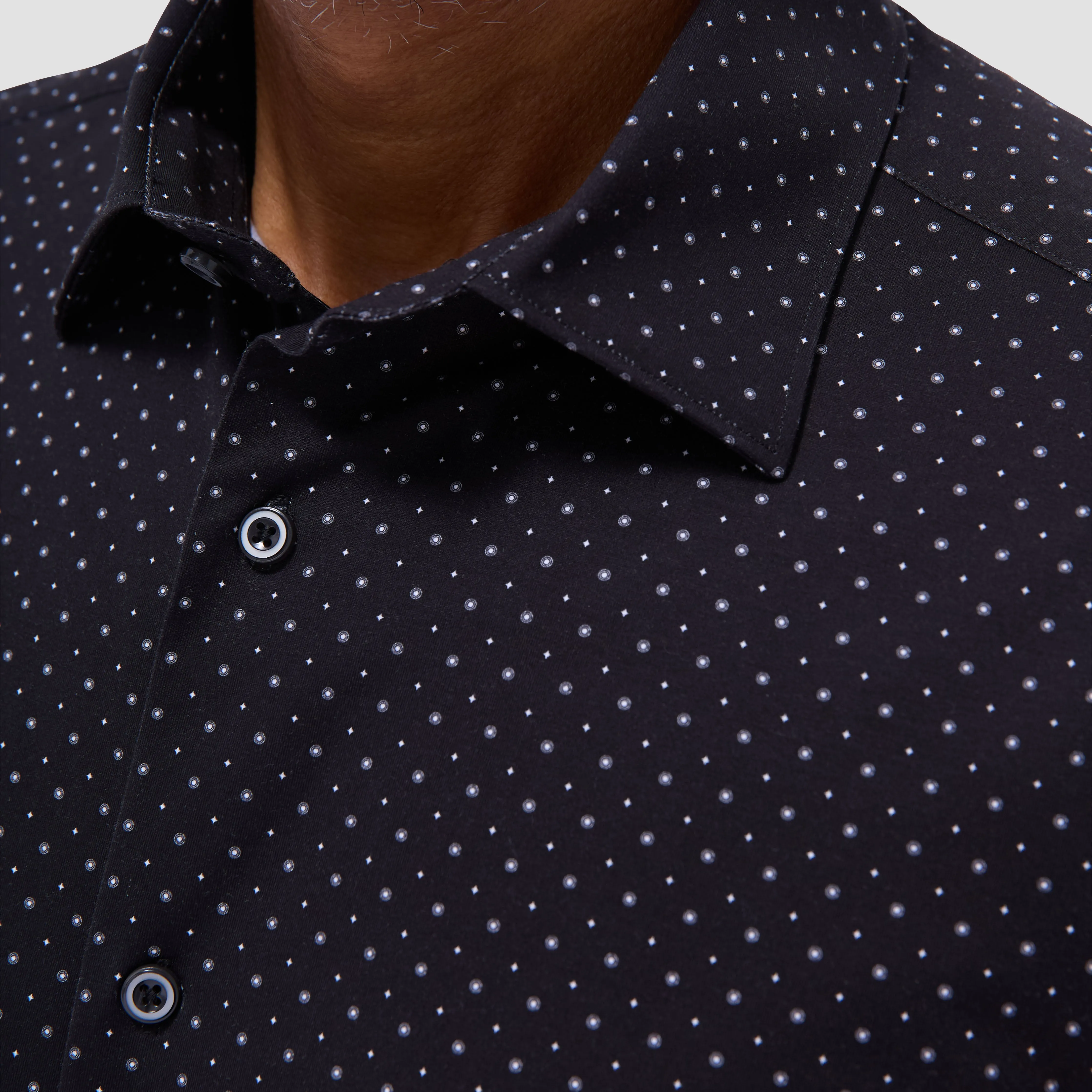 Miles Geometric OoohCotton Short-Sleeve Shirt