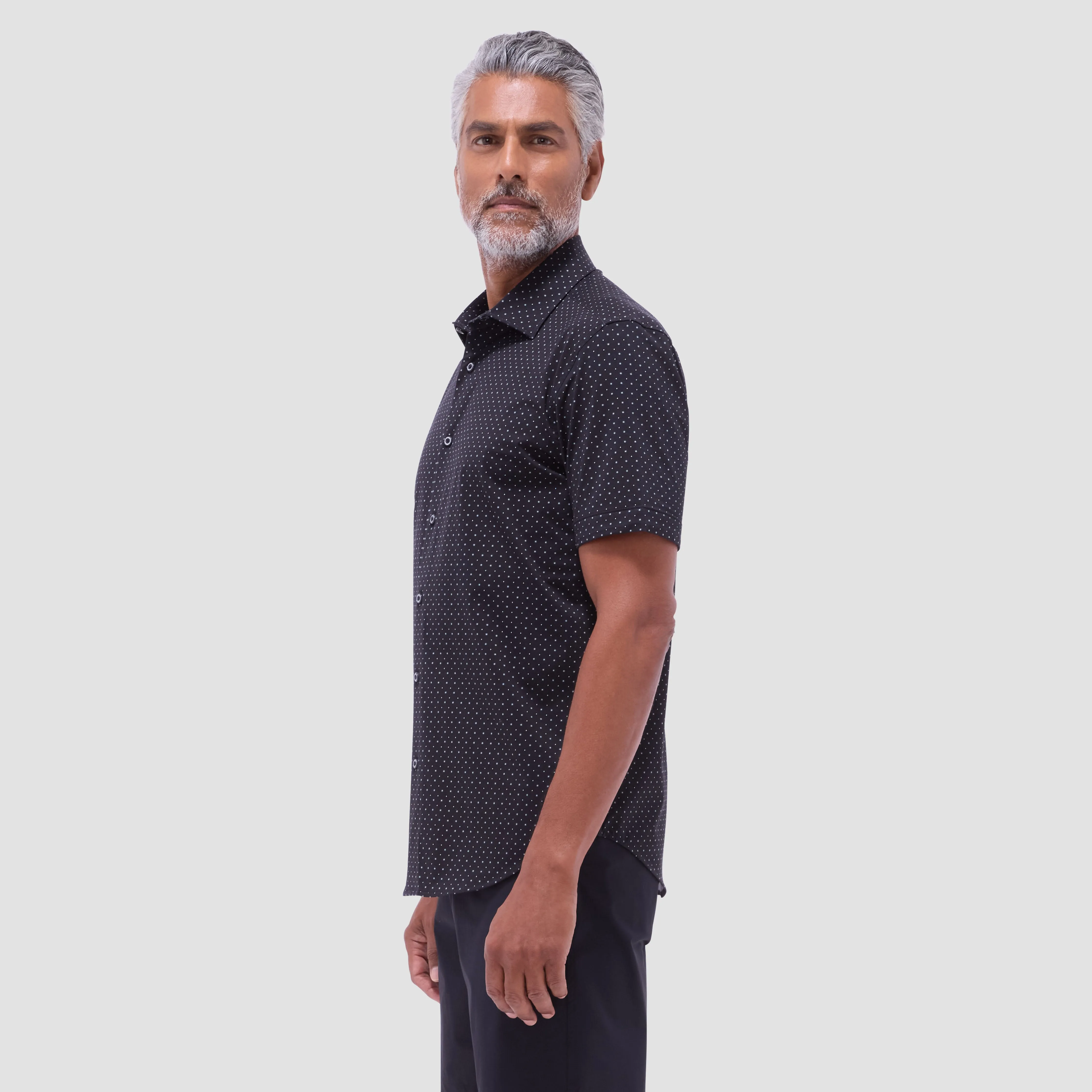 Miles Geometric OoohCotton Short-Sleeve Shirt