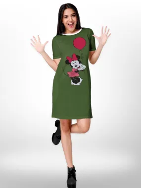 Minnie Mickey Printed  Ladies Long T-shirt
