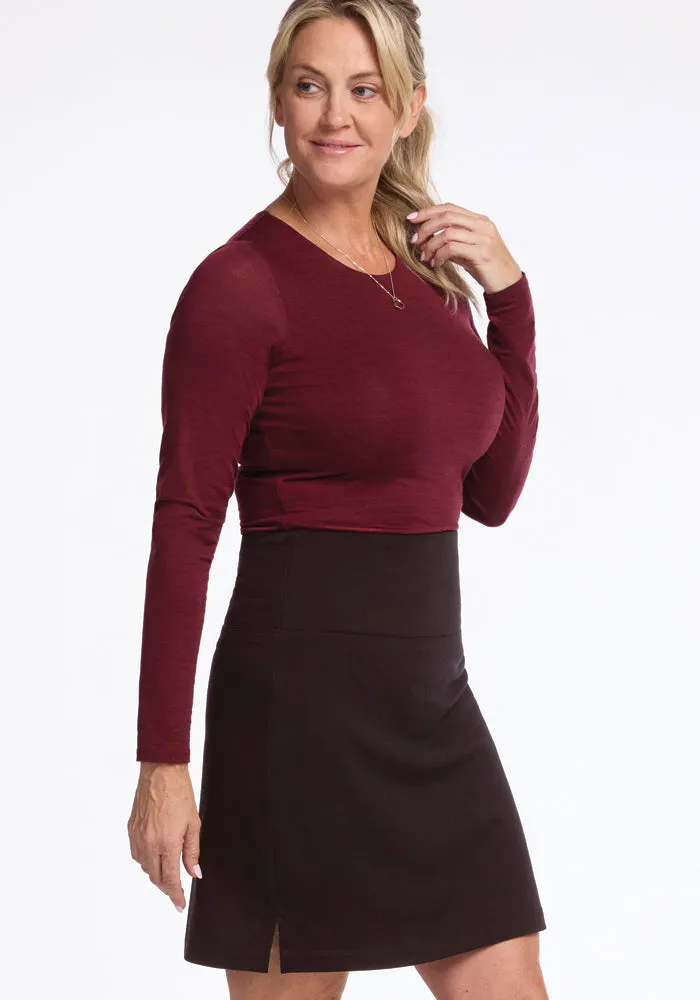 Monroe Knee Length Skirt • Final Sale Deals! - French Roast