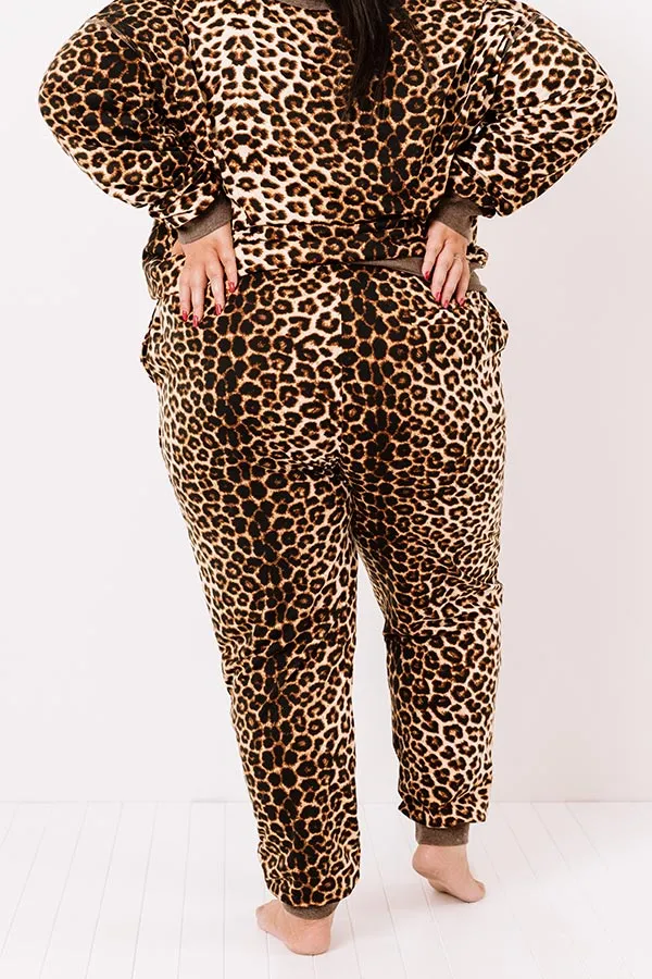 Movie Marathon Leopard Joggers Curves