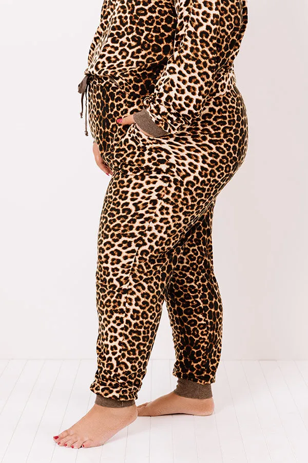 Movie Marathon Leopard Joggers Curves