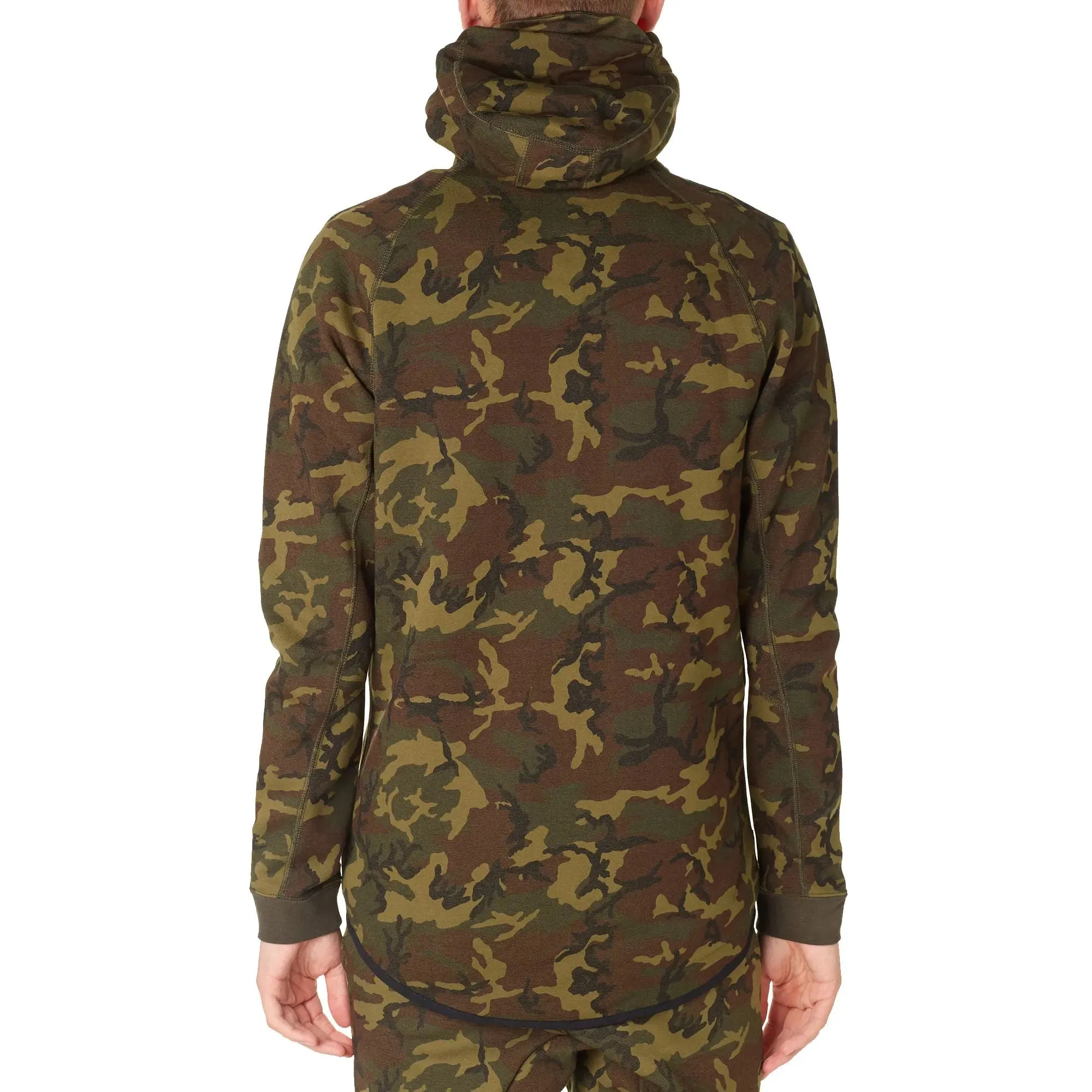 Nike Tech Fleece Camo Men's Full Zip Hoodie Green Camouflage
