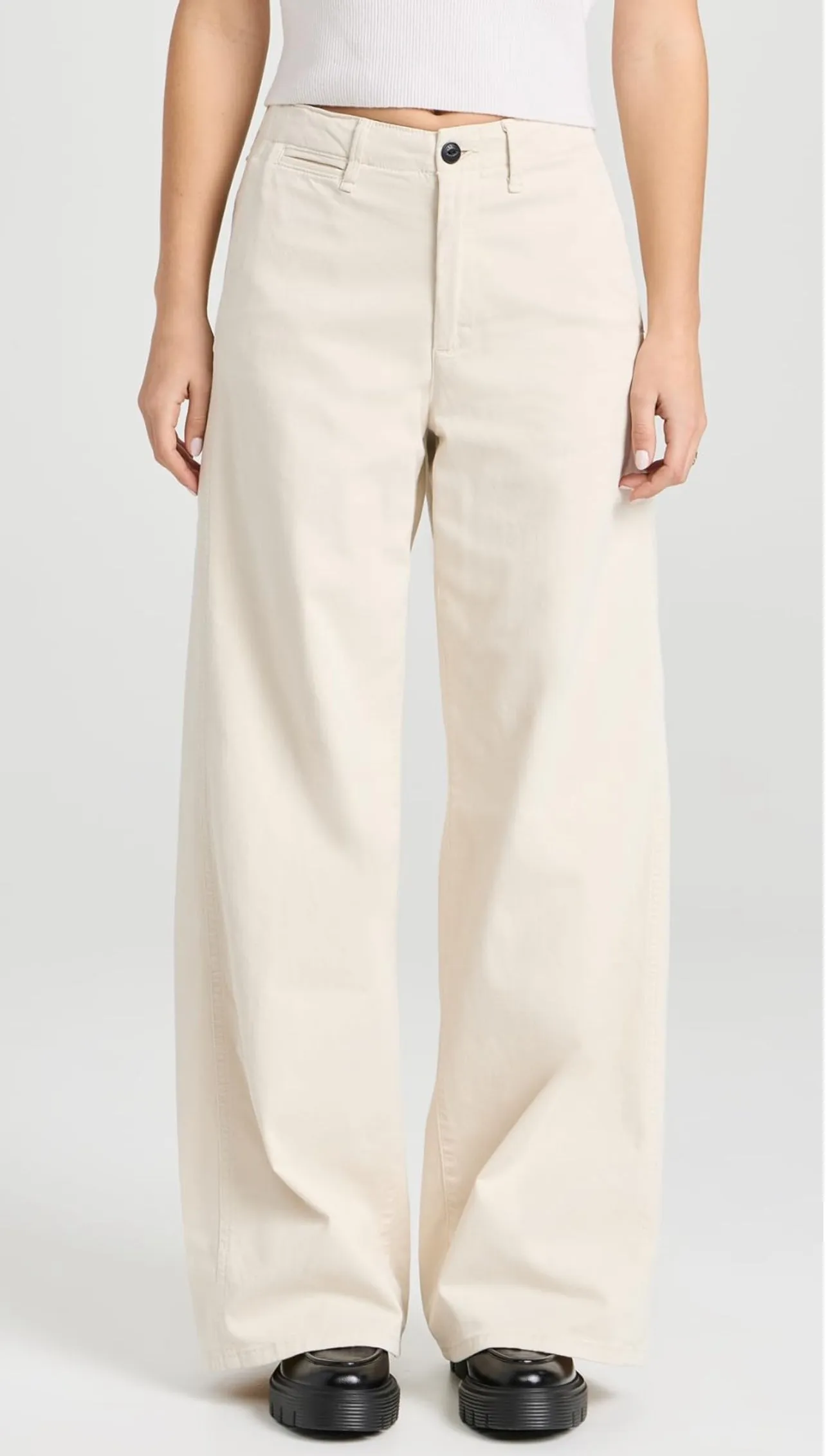 Rag & Bone Sofie Wide Leg Chino Pants Color Turtledove Size 16