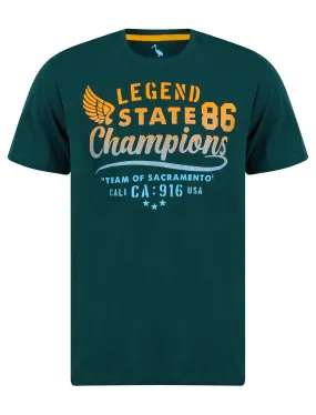 State Champs Motif Cotton Jersey T-Shirt in Ponderosa Pine - South Shore