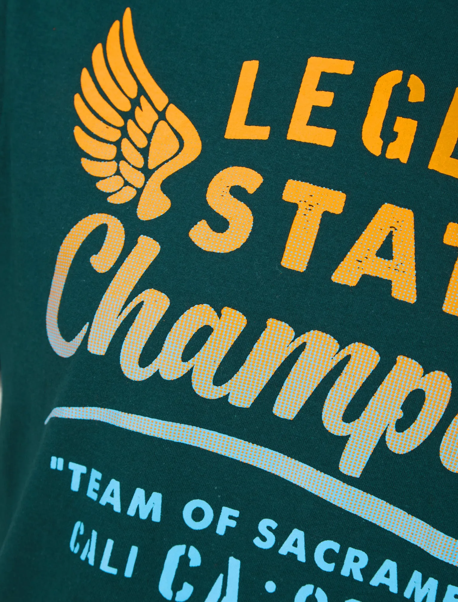 State Champs Motif Cotton Jersey T-Shirt in Ponderosa Pine - South Shore