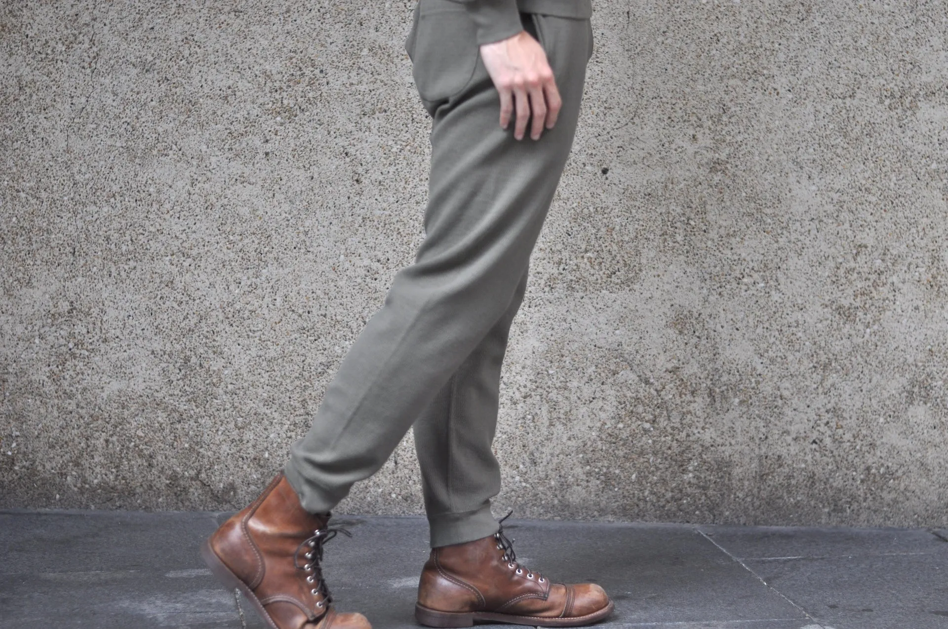 Stevenson Overall Co. Heavyweight Waffle Thermal Sweatpants (Olive)