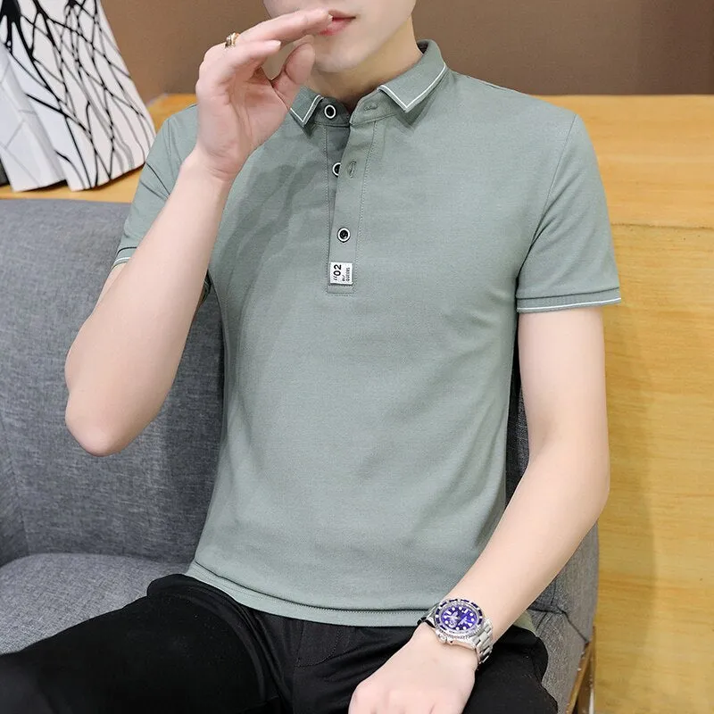 Summer Cotton T-Shirt Men's Slim Fit