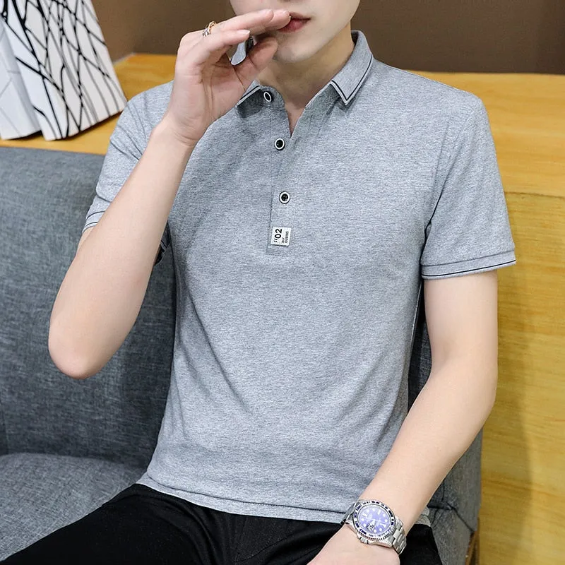 Summer Cotton T-Shirt Men's Slim Fit