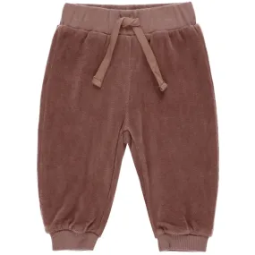 Velour Relaxed Sweatpant in Cranberry by Quincy Mae