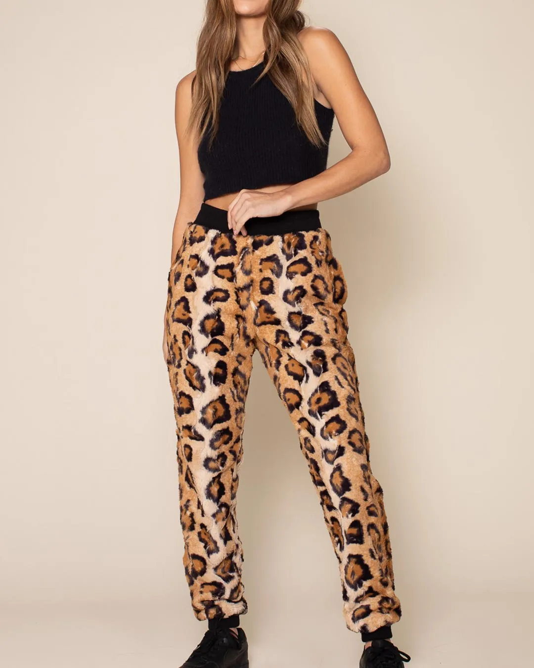 Women's Lounge Pants | Tan Cheetah
